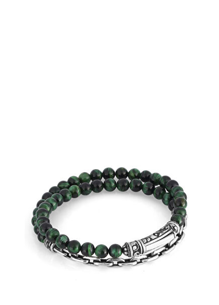 ARC Chain Gem Stone Erkek Gümüş Bileklik